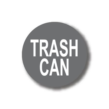Ergomat 17in CIRCLE SIGNS - Trash Can DSV-SIGN 289 #6092 -UEN